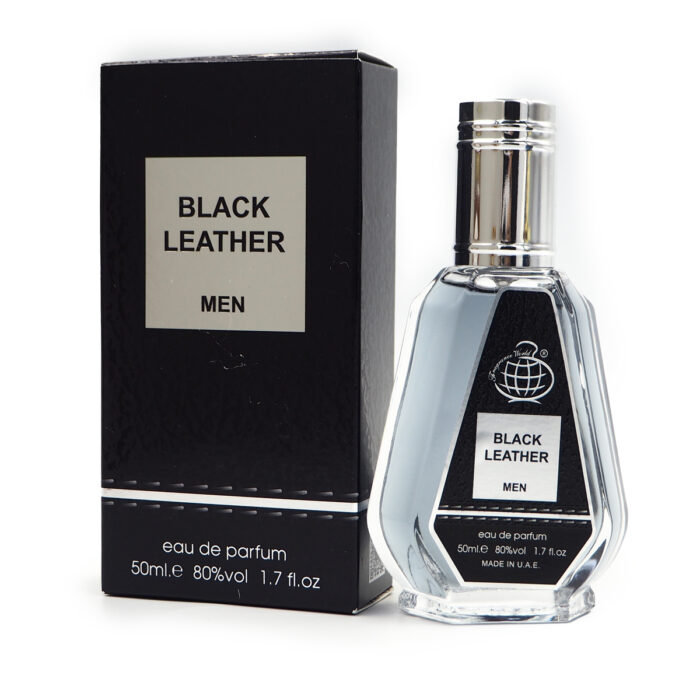 Black Leather Men 50ml Eau De Parfum for Men by Fragrance World , Minyak Wangi Arab