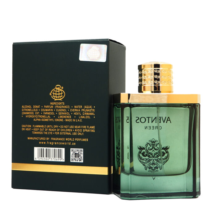 Aventos Green Eau De Parfum 100ml for Men by Fragrance World, Minyak Wangi Arab - Image 3