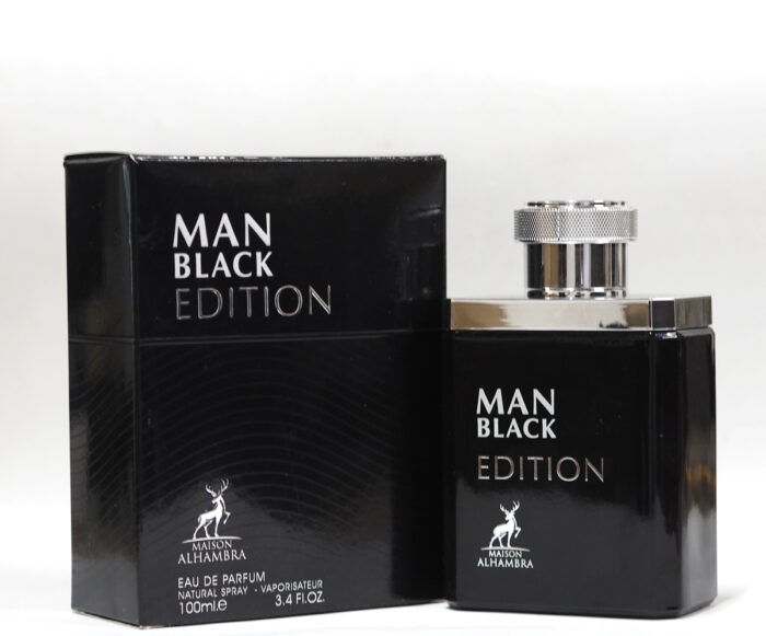 Man Black Edition Perfume 100ml EDP by Maison AlHambra For Men [ Oriental, Woody, Free Gift]
