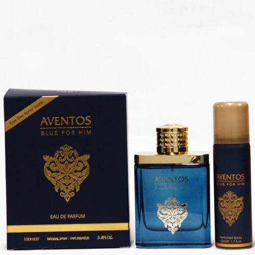 Aventos Blue For Him Perfume 100ml by Fragrance World , Minyak Wangi Arab [free deoderant]