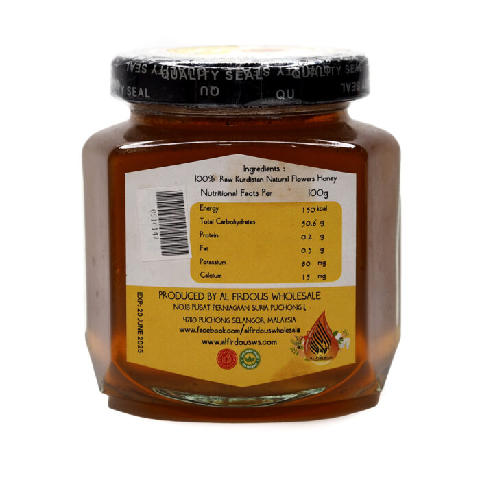 Al-Firdous Flowers Honey Pure Natural Organic 250g - Image 3