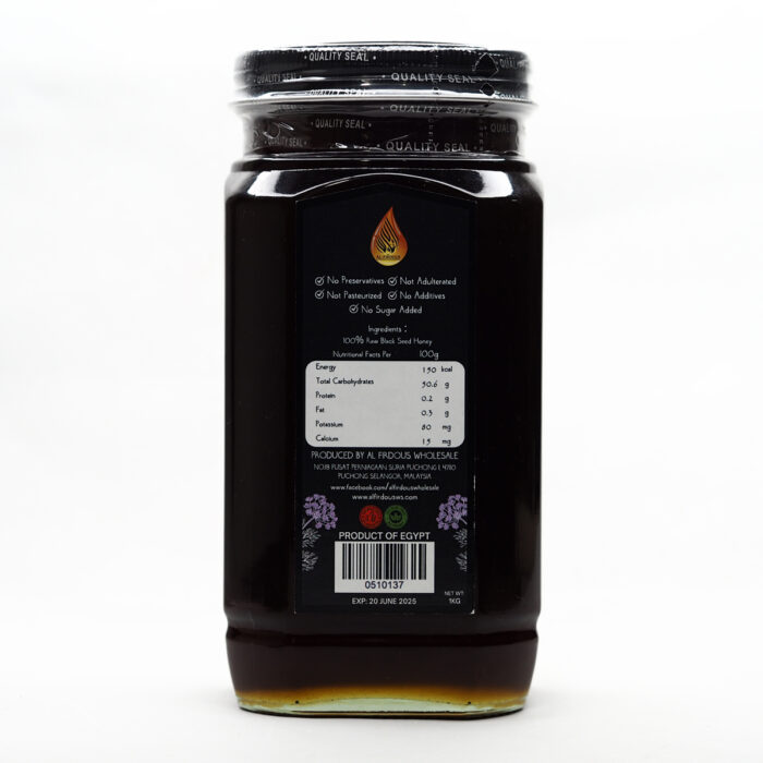al-firdous black seed honey pure natural organic 1kg - Image 3