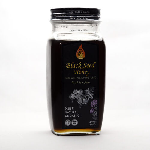 Al-firdous Black Seed Honey Pure Natural Organic Glass Bottle 500g