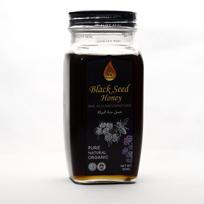 Al-firdous Black Seed Honey Pure Natural Organic Glass Bottle 500g
