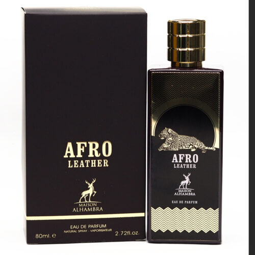 Afro Leather Perfume 80ML by Maison Alhambra for Unisex , Minyak Wangi Arab