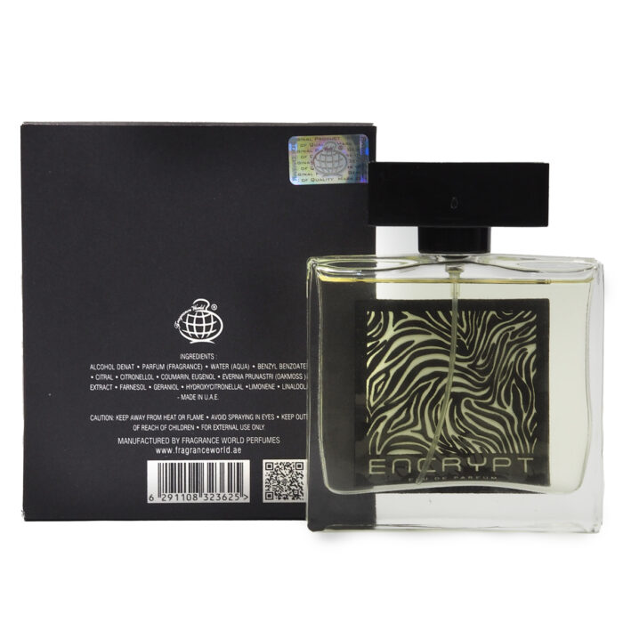 Encrypt Eau De Parfum 85ml for Unisex by Fragrance World , Minyak Wangi Arab - Image 4