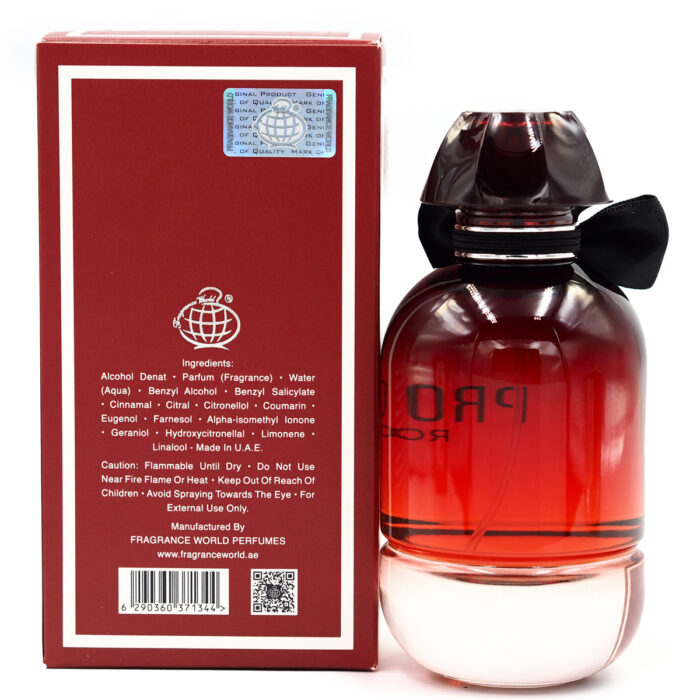 Prohibit Rouge EDP PEerfume for Women(Perempuan) 100ml by Fragrance World - Image 3