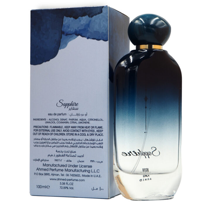 Sapphire Eau De Parfum 100ml for Unisex by Ahmed Perfumes, Minyak Wangi Arab - Image 4