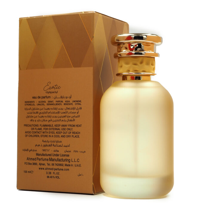 Exotic Eau de Parfum 100ML for Unisex by Ahmed  Perfumes, Minyak Wangi Arab - Image 3