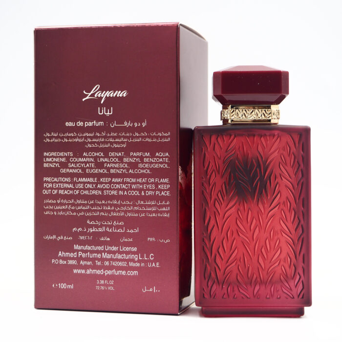 Layana 100ml Eau De Parfum for Men & Women by Ahmed Perfume, Minyak Wangi Arab - Image 3