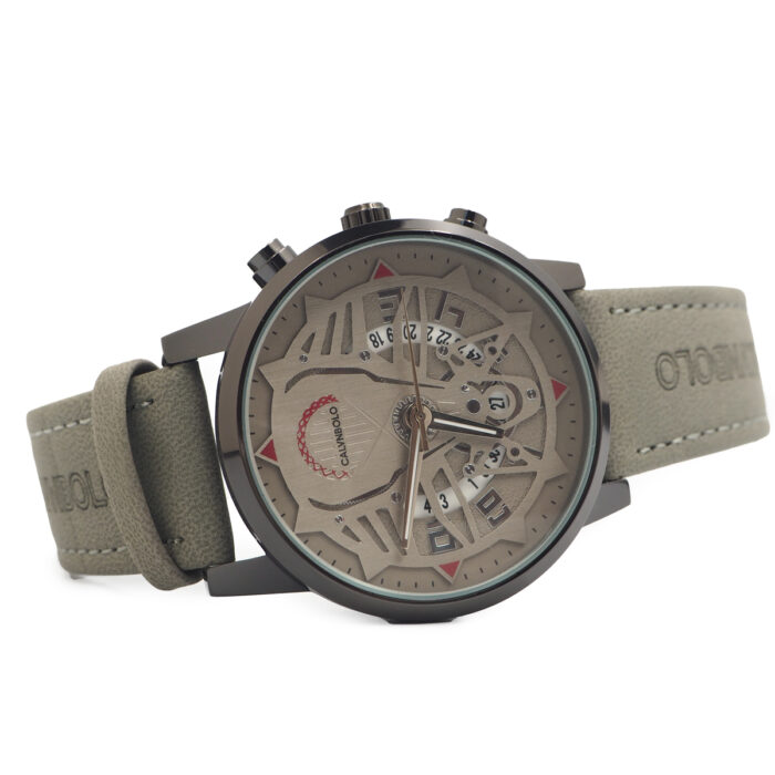 CALVNBOLO Watch Set For Men Analog PU Leather Strap CALVNBOLO 013 - Image 7