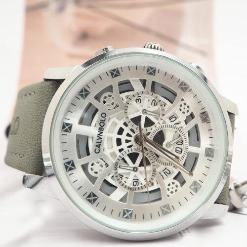CALVNBOLO Watch Set For Men Analog PU Leather Strap CALVNBOLO 001