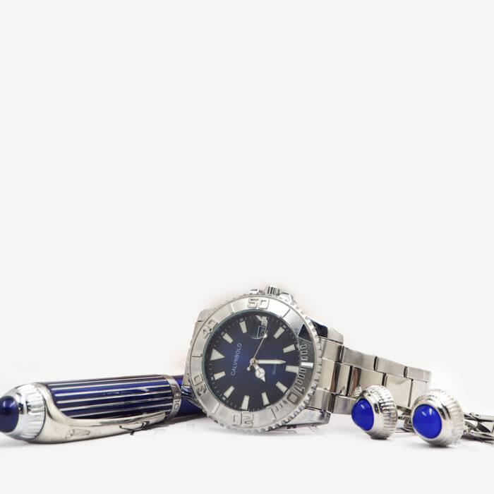 CALVNBOLO Watch Set For Men Analog Steel Strap CALVNBOLO 002 - Image 6