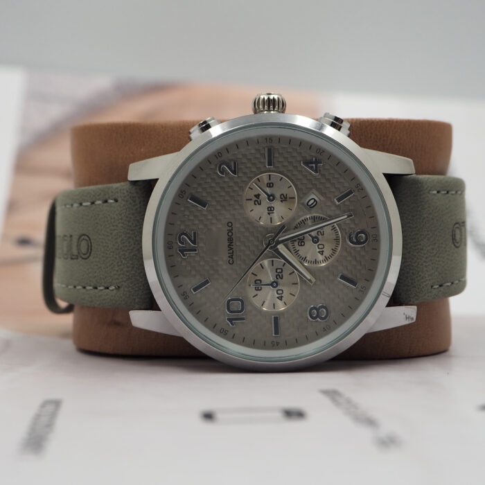 CALVNBOLO Watch Set For Men Analog PU Leather Strap CALVNBOLO 008