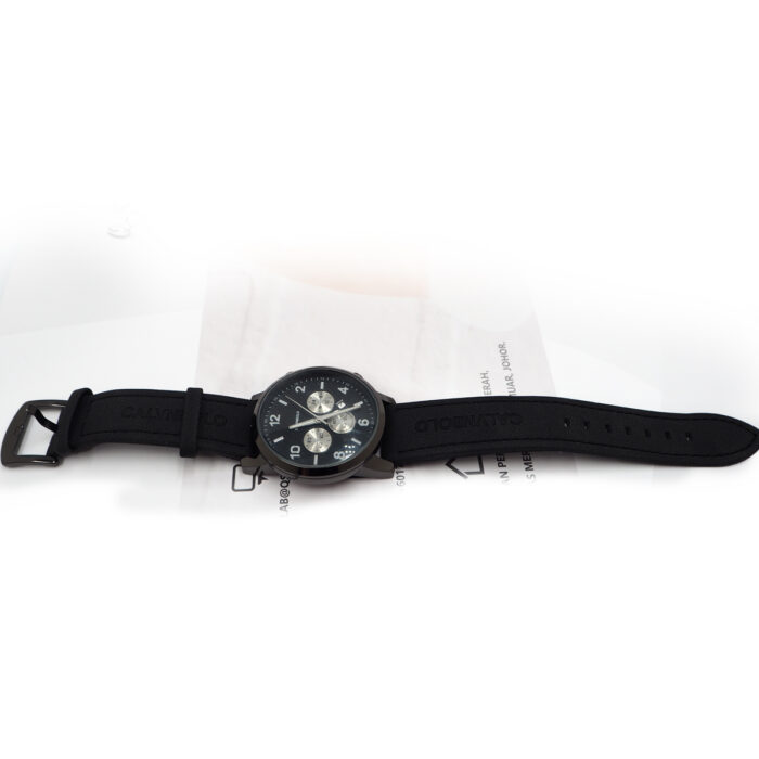 CALVNBOLO Watch Set For Men Analog PU Leather Strap CALVNBOLO 014 - Image 3