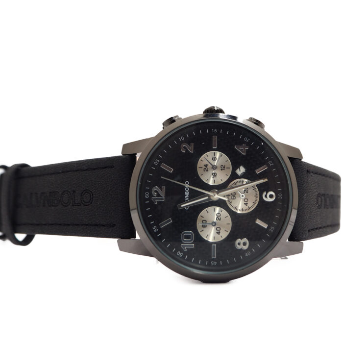 CALVNBOLO Watch Set For Men Analog PU Leather Strap CALVNBOLO 014