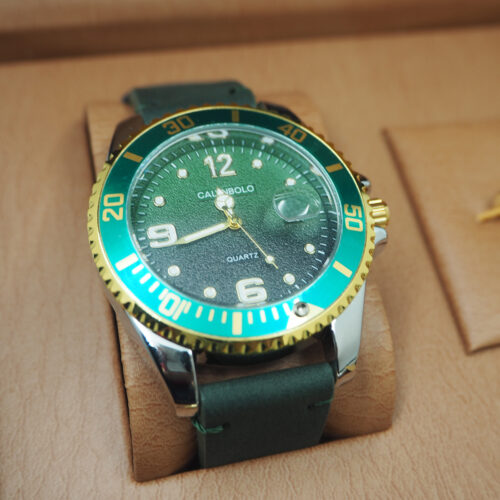 CALVNBOLO Watch Set For Men Analog PU Leather Strap CALVNBOLO 015