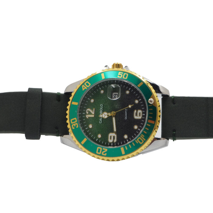 CALVNBOLO Watch Set For Men Analog PU Leather Strap CALVNBOLO 015 - Image 9