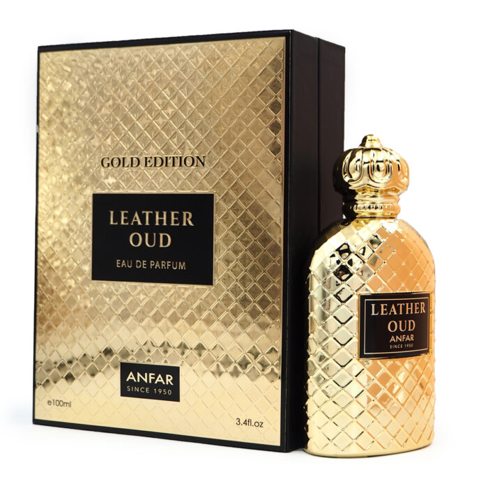 Leather Oud Gold Edition EDP Perfume 100ml for Women & Man by Anfar , Arabian Parfume - Image 2
