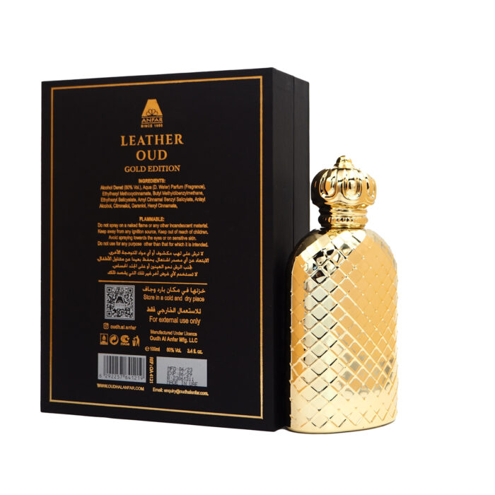 Leather Oud Gold Edition EDP Perfume 100ml for Women & Man by Anfar , Arabian Parfume - Image 7