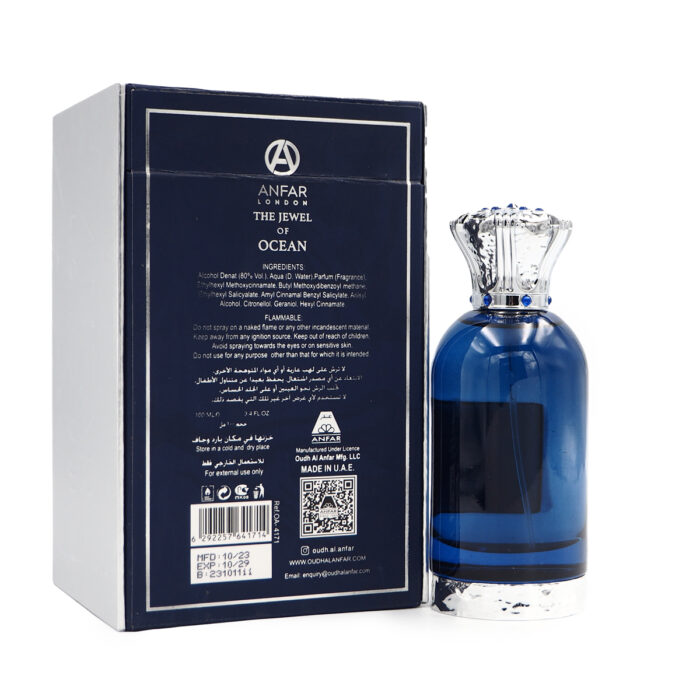 The Jewel of Ocean EDP PErfume 100ML for Unisex by Anfar, Minyak Wangi Arab - Image 4