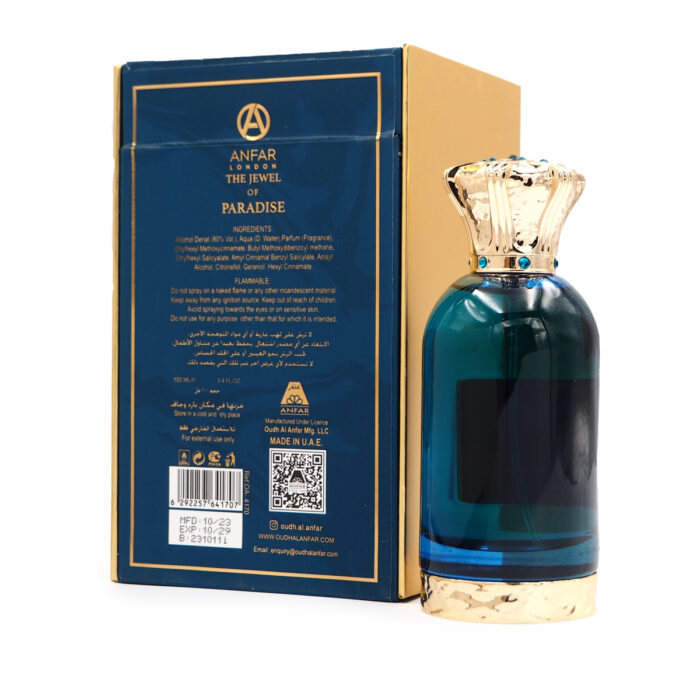 Anfar London The Jewel of Paradise 100ML, Minyak Wangi Arab - Image 4