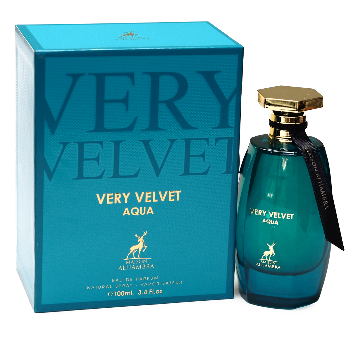 Very Velvet Aqua EDP Perfume 100ml for Unisex by Maison Alhambra, Minyak Wangi Arab