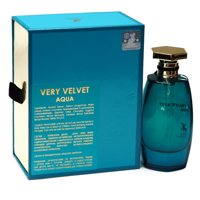 Very Velvet Aqua EDP Perfume 100ml for Unisex by Maison Alhambra, Minyak Wangi Arab - Image 3
