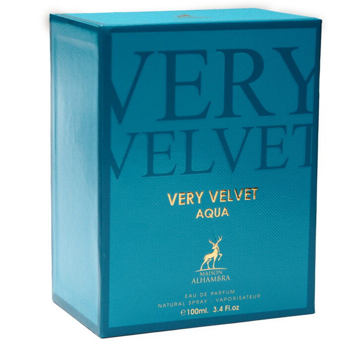 Very Velvet Aqua EDP Perfume 100ml for Unisex by Maison Alhambra, Minyak Wangi Arab - Image 4