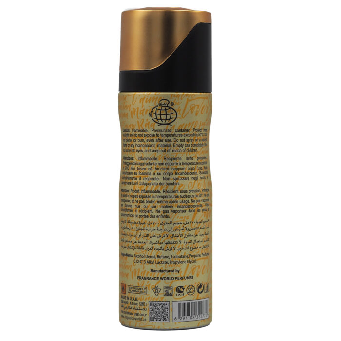 Fragrace world Memories Pour Femme 200ML Deodorant Spray - Image 4