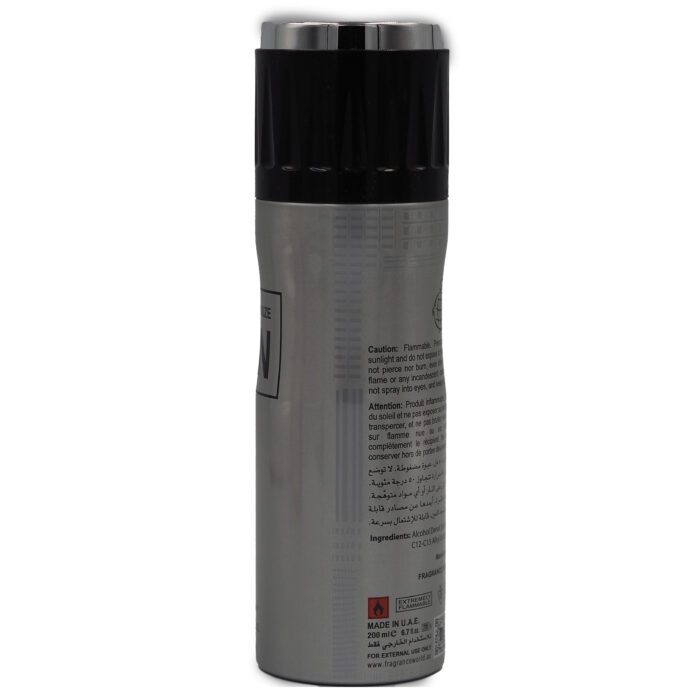 Fragrace world Deux Cent Douze 200ML Deodrant Spray - Image 4