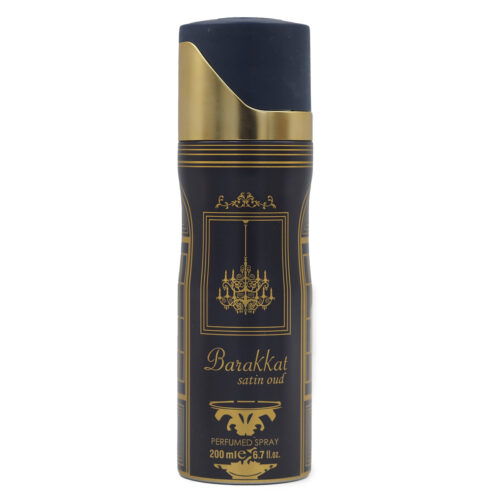 Barakkat Satin Oud 200ml Deodorant Spray for Man & Women by Fragrace World