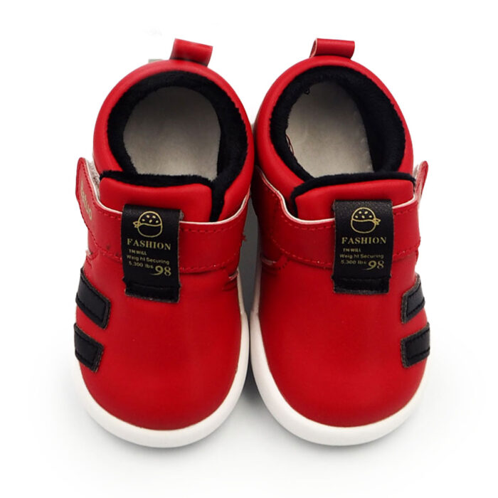 cSoft Bottom Shoes for Kids Baby Boys Girls, Flat Shoes Lightweight Soft ( red Se3086) - Image 2