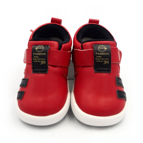cSoft Bottom Shoes for Kids Baby Boys Girls, Flat Shoes Lightweight Soft ( red Se3086)