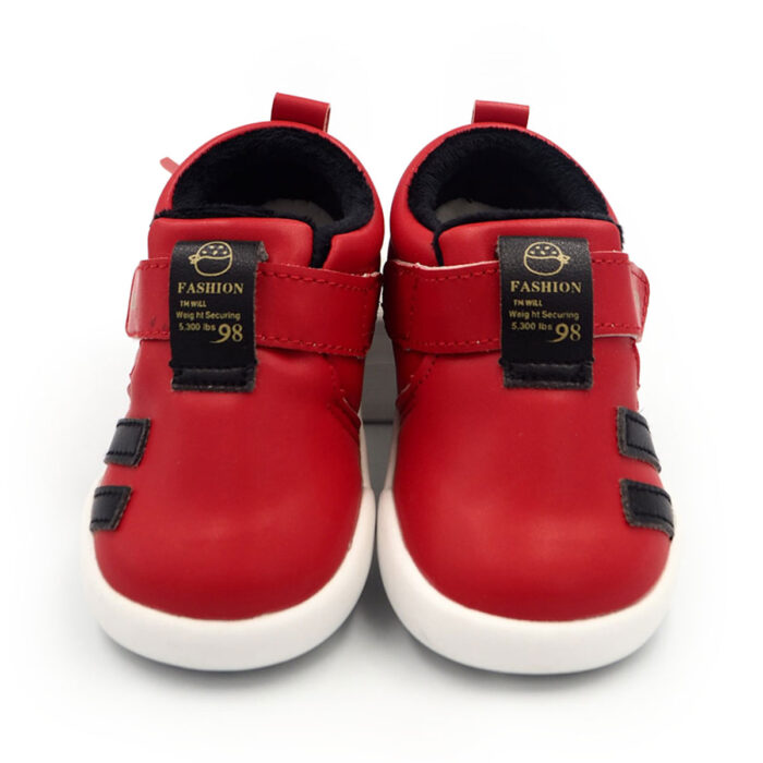 cSoft Bottom Shoes for Kids Baby Boys Girls, Flat Shoes Lightweight Soft ( red Se3086)
