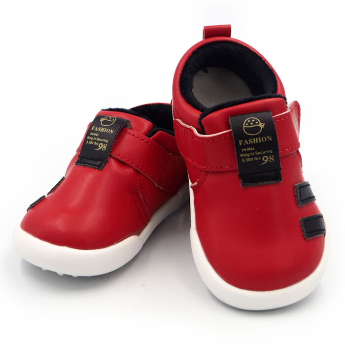 cSoft Bottom Shoes for Kids Baby Boys Girls, Flat Shoes Lightweight Soft ( red Se3086) - Image 4