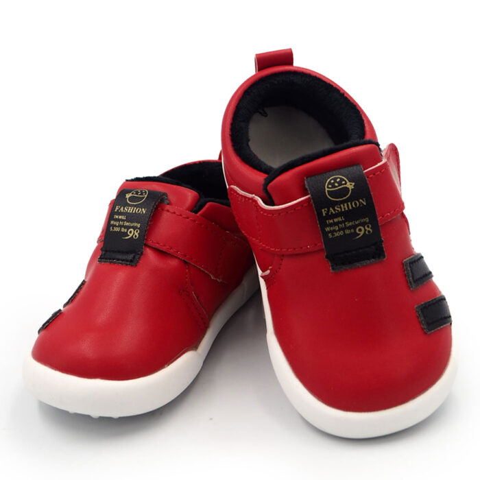 cSoft Bottom Shoes for Kids Baby Boys Girls, Flat Shoes Lightweight Soft ( red Se3086) - Image 5
