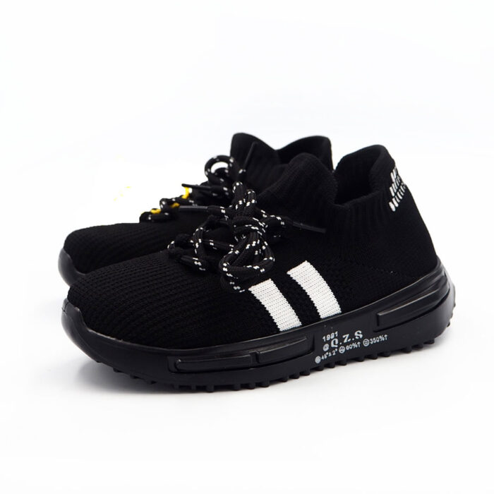 Fashionable Breathable Mesh Soft Sole Sports Shoes for Boys and Girls,( Black Color fl2022-702) - Image 4