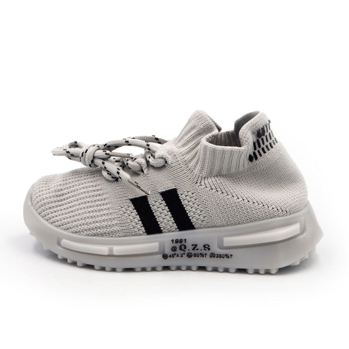 Fashionable Breathable Mesh Soft Sole Sports Shoes for Boys and Girls, (Gray Color fl2022-702) - Image 4