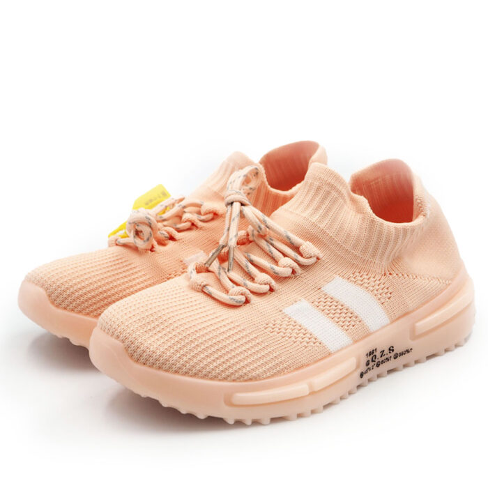Fashionable Breathable Mesh Soft Sole Sports Shoes for Boys and Girls, (Pink Color fl2022-702) - Image 3