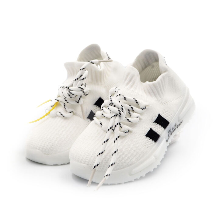 Fashionable Breathable Mesh Soft Sole Sports Shoes for Boys and Girls, (White Color  fl2022-702 )