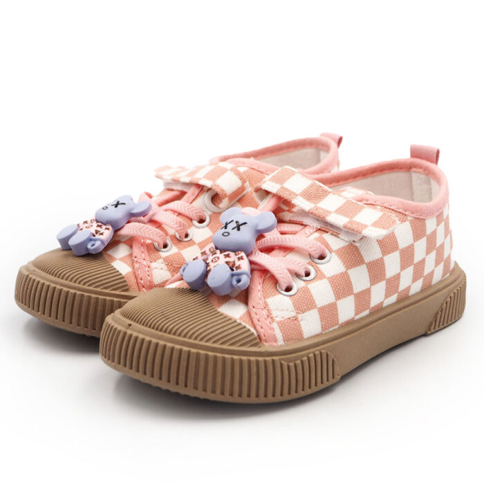 "Casual Comfortable Sneakers For Boys & Girls (Pink 9938), Lightweight Breathable Non Slip Shoes For Indoor Outdoor Walking, Spring And Autumn " - Image 3