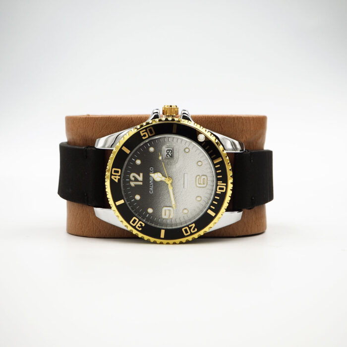 CALVNBOLO Watch Set For Men Analog Leather Strap Steel Casing CALVNBOLO 30 - Image 4