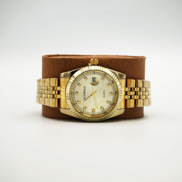 CALVNBOLO Watch Set For Men Analog Leather Strap CALVNBOLO 025 Attractive Design - Image 5
