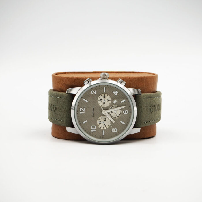 CALVNBOLO Watch Set For Men Analog Leather Strap CALVNBOLO 019 - Image 6