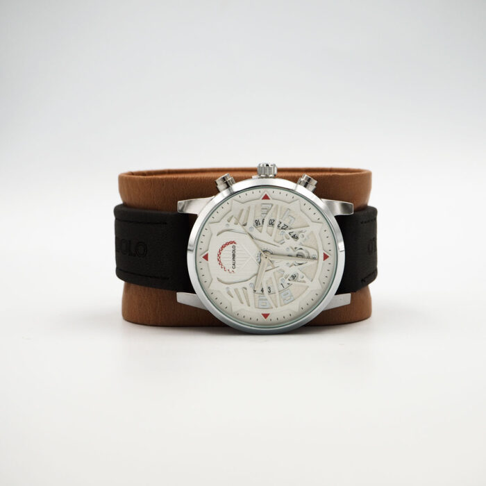 CALVNBOLO Watch Set For Men Analog Pu Leather Strap Fashionable Design  CALVNBOLO 20 - Image 4