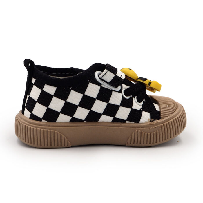 Lovely Shoes for Children Girls & Boys (Black- white 8823)and Toddler to Walk indoor & Outdoor, Easy to Wear and Adjustable - Image 7