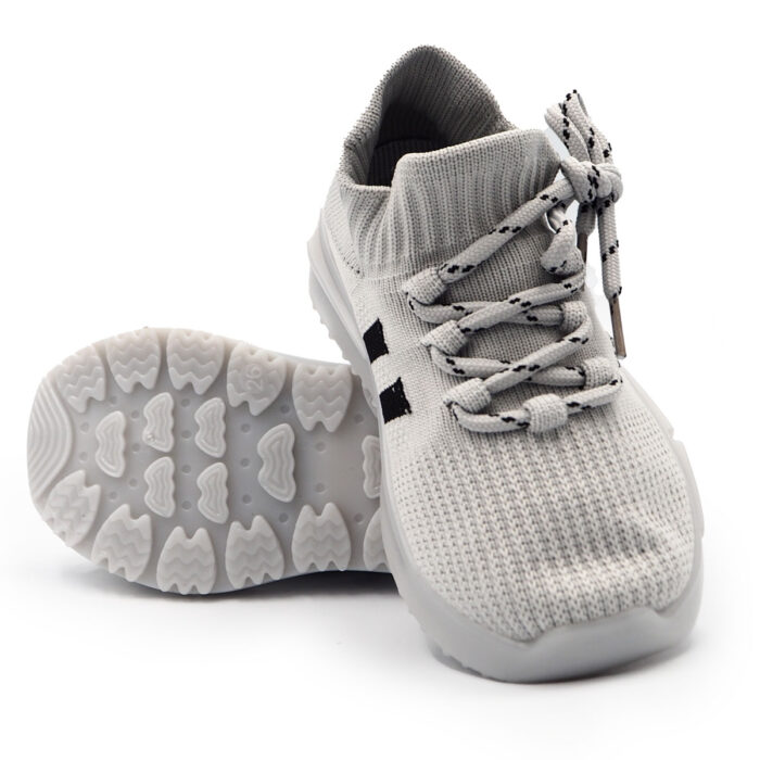 Fashionable Breathable Mesh Soft Sole Sports Shoes for Boys and Girls, (Gray Color fl2022-702) - Image 6
