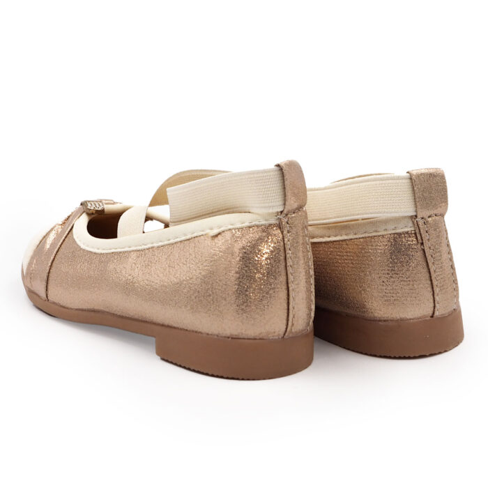 Girls Shoes for Special Occasion and Festive, Ballet Flat Shoes Dancer Style - Ribbon Style (Beige rp4990) - Image 6