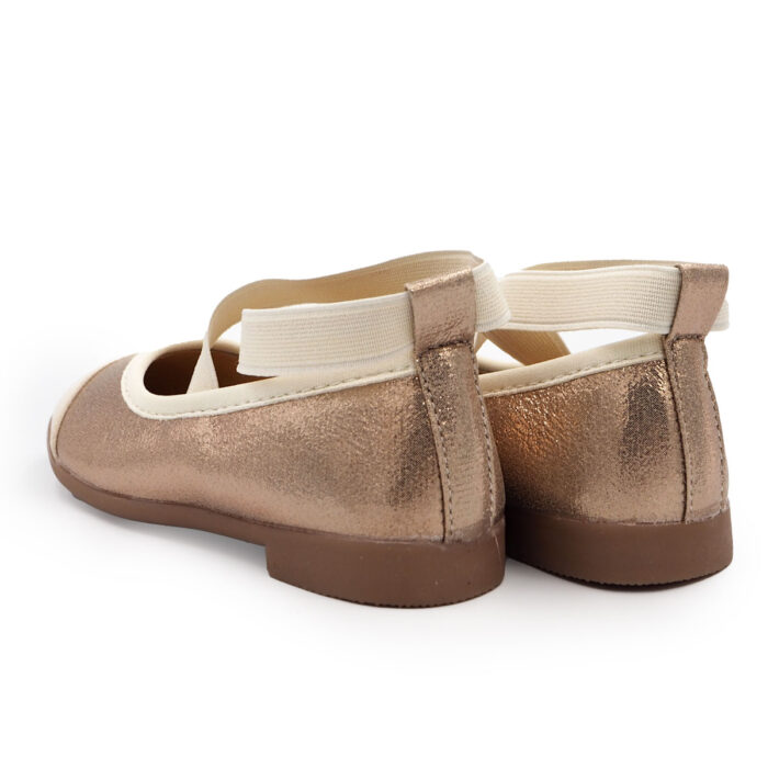 Girls Shoes for Special Occasion and Festive, Ballet Flat Shoes Dancer Style - Flat Upper (Beige rp4993 ) - Image 6